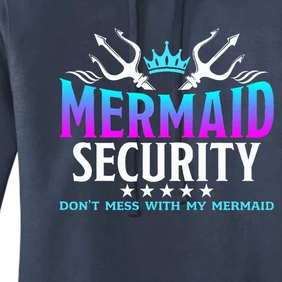 Mermaid Security Family Birthday Halloween Costume Women's Pullover Hoodie