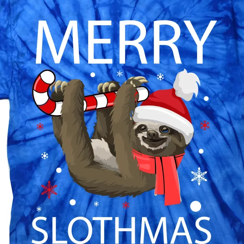 Merry Slothmas For Sloth Lovers Gift Tie-Dye T-Shirt