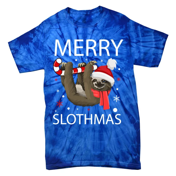 Merry Slothmas For Sloth Lovers Gift Tie-Dye T-Shirt