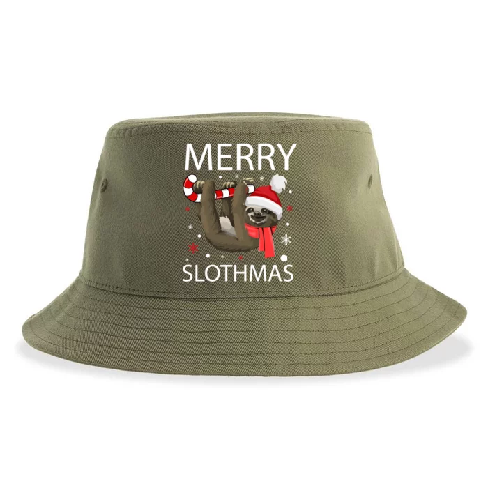 Merry Slothmas For Sloth Lovers Gift Sustainable Bucket Hat