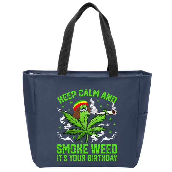 Marijuana Smoker Funny Weed Birthday Party Cannabis Stoner Zip Tote Bag