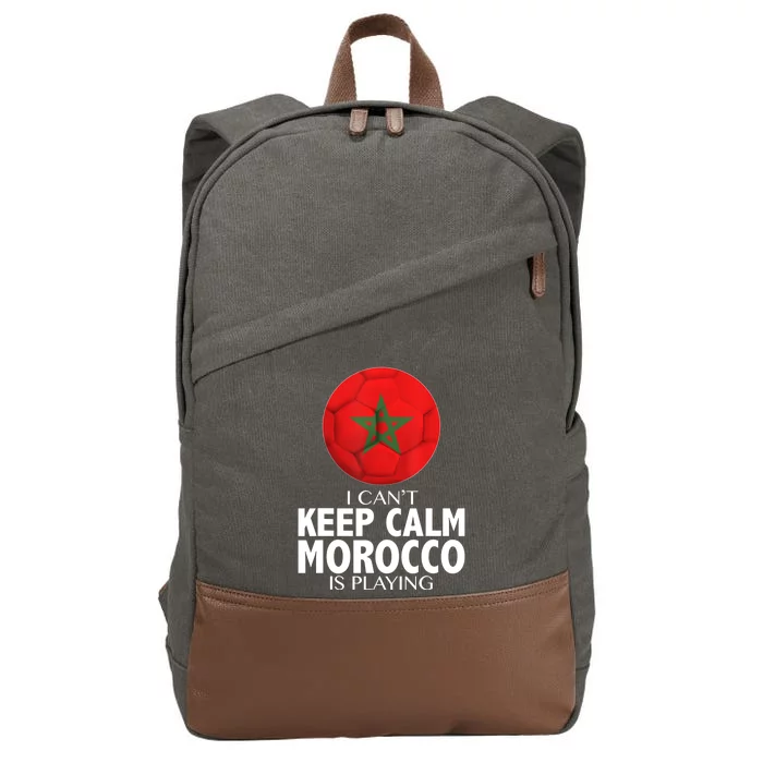 Morocco Soccer Football I Can't Keep Calm Morocco Is Playing Cotton Canvas Backpack