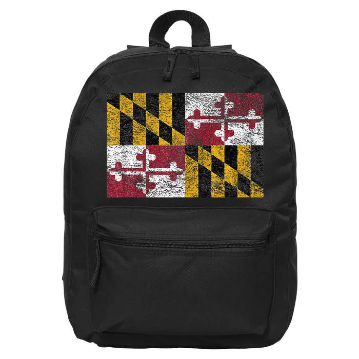 MARYLAND STATE FLAG ANNAPOLIS BALTIMORE CHESAPEAKE BAY 16 in Basic Backpack