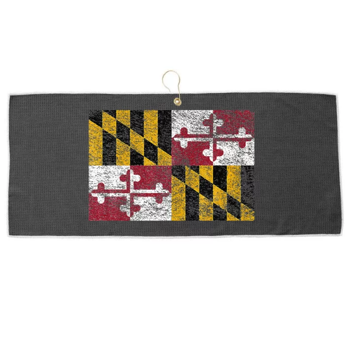 MARYLAND STATE FLAG ANNAPOLIS BALTIMORE CHESAPEAKE BAY Large Microfiber Waffle Golf Towel