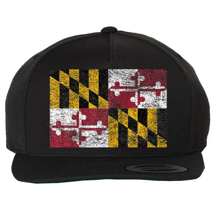 MARYLAND STATE FLAG ANNAPOLIS BALTIMORE CHESAPEAKE BAY Wool Snapback Cap