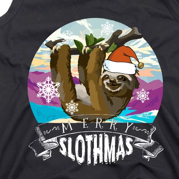 Merry Slothmas Funny Christmas Gift Tank Top