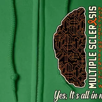 Multiple Sclerosis Facts MS Awareness Support Graphic Full Zip Hoodie