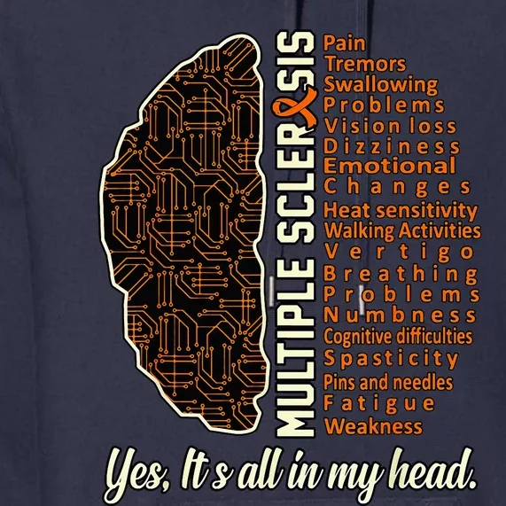 Multiple Sclerosis Facts MS Awareness Support Graphic Premium Hoodie