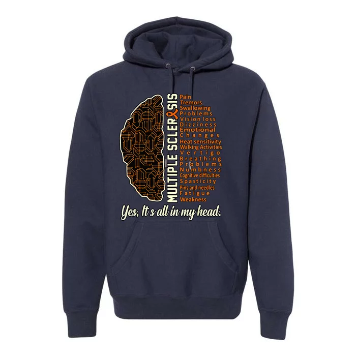 Multiple Sclerosis Facts MS Awareness Support Graphic Premium Hoodie