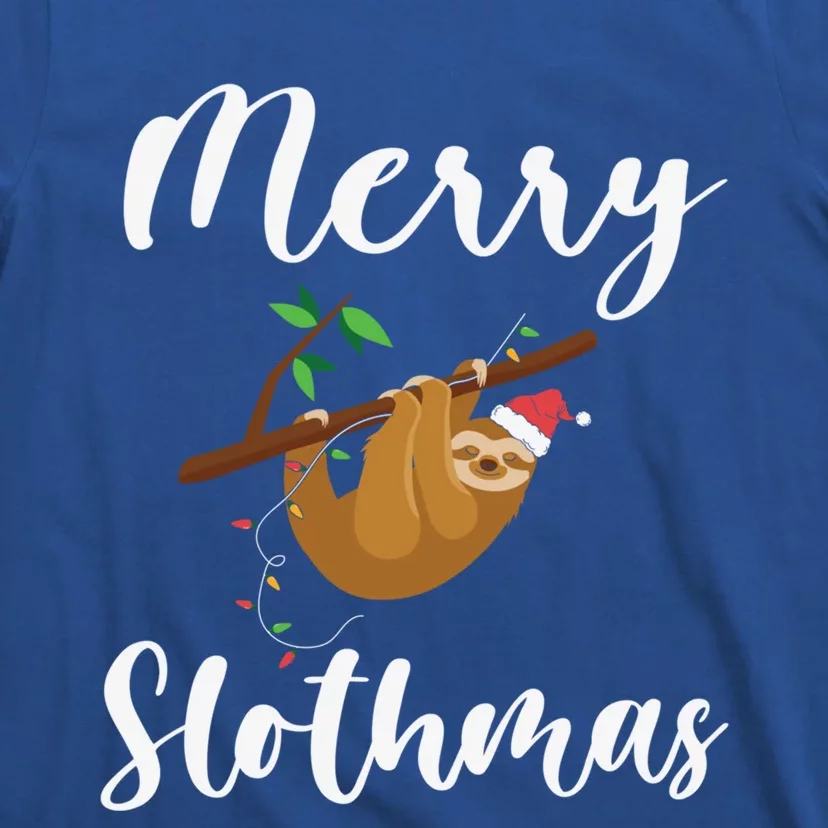 Merry Slothmas Funny Sloth Xmas Funny Gift T-Shirt