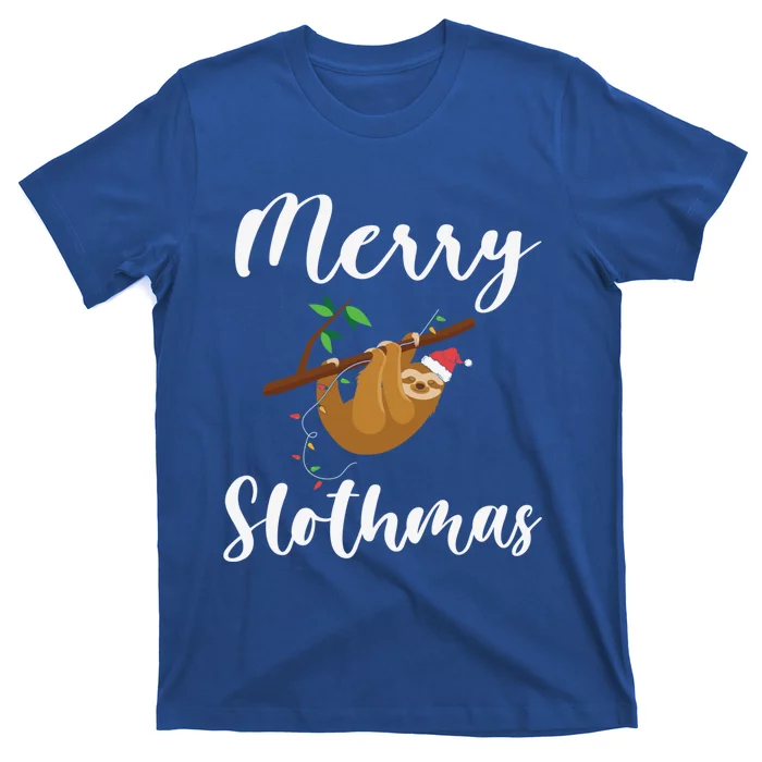 Merry Slothmas Funny Sloth Xmas Funny Gift T-Shirt