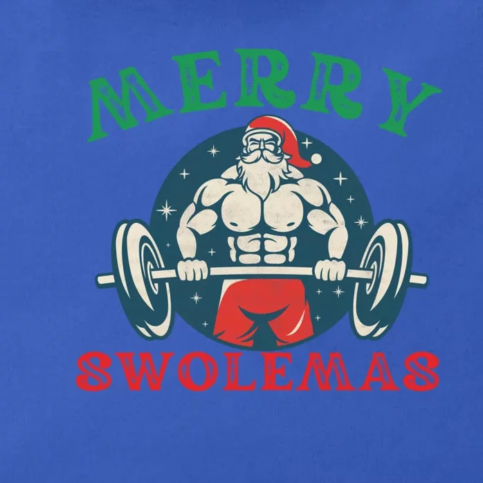 Merry Swolemas Funny Bodybuilding Santa Christmas Lift Gym Gift Zip Tote Bag