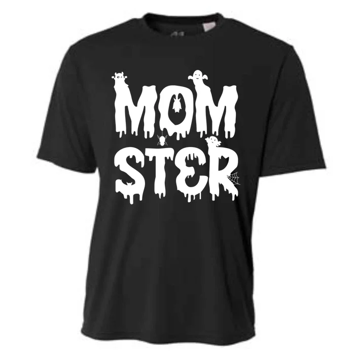 Mom Ster Funny Halloween Mom Spooky Mama Momster Gift Cooling Performance Crew T-Shirt