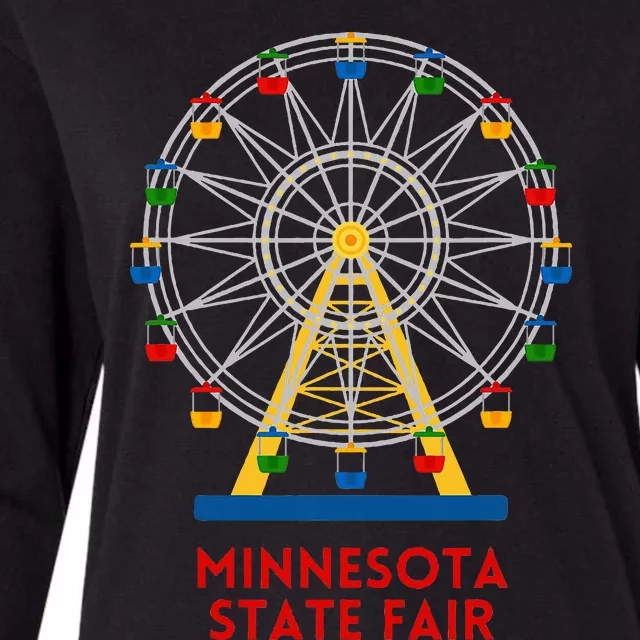 Minnesota State Fair Ferris Wheel County Fair Womens Cotton Relaxed Long Sleeve T-Shirt