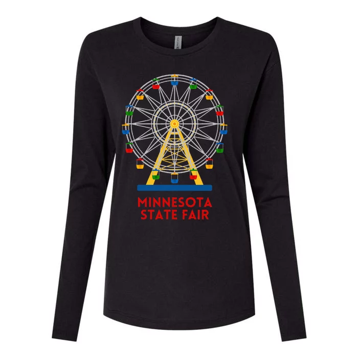 Minnesota State Fair Ferris Wheel County Fair Womens Cotton Relaxed Long Sleeve T-Shirt