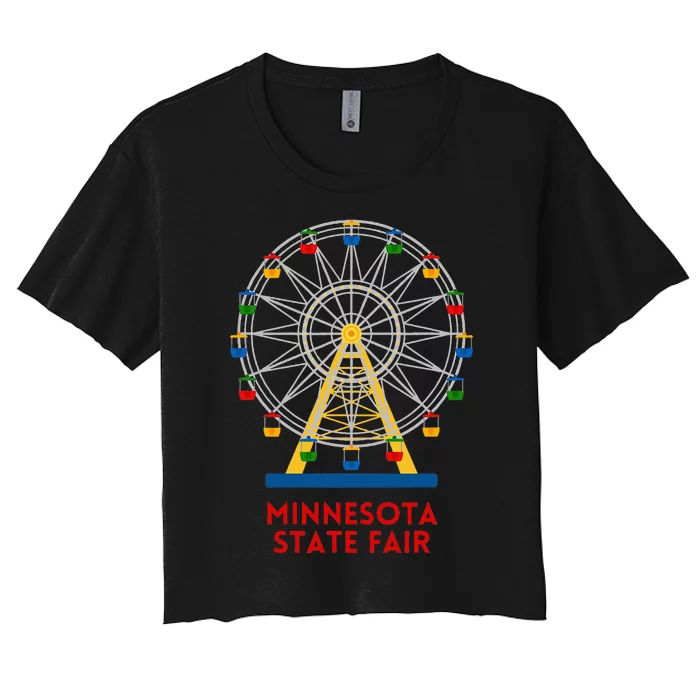 Minnesota State Fair Ferris Wheel County Fair Women's Crop Top Tee