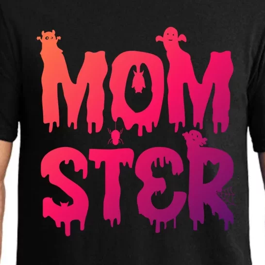 Mom Ster Funny Halloween Mom Spooky Mama Momster Gift Pajama Set