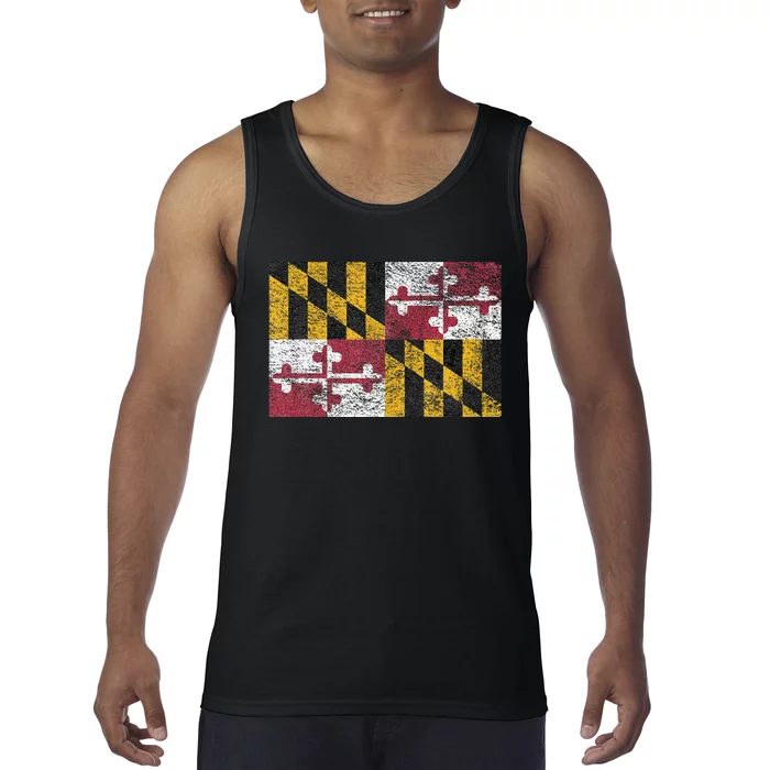 MARYLAND STATE FLAG ANNAPOLIS BALTIMORE CHESAPEAKE BAY Tank Top