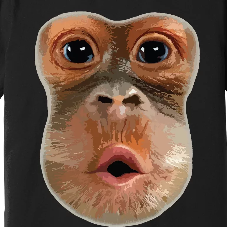 Monkey Stomach Funny Meme Cool Trending Viral Video Premium T-Shirt