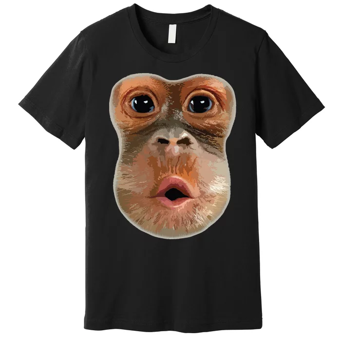 Monkey Stomach Funny Meme Cool Trending Viral Video Premium T-Shirt