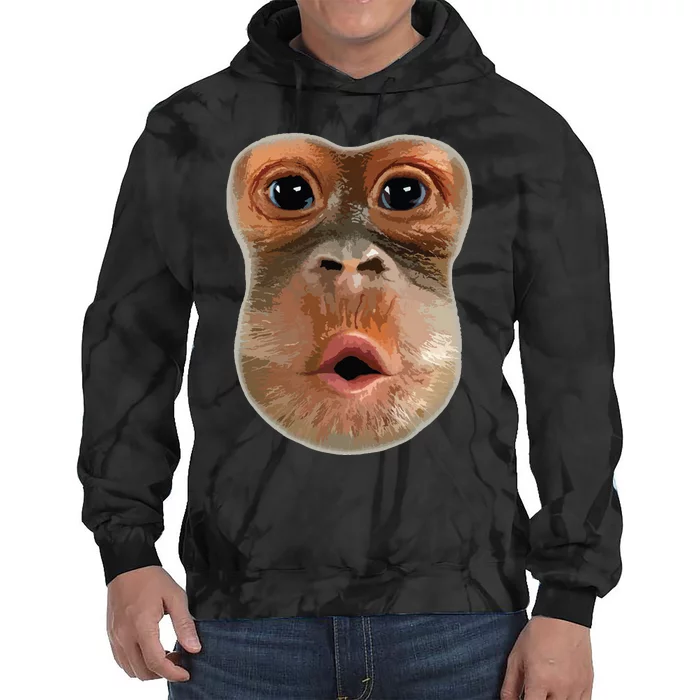 Monkey Stomach Funny Meme Cool Trending Viral Video Tie Dye Hoodie