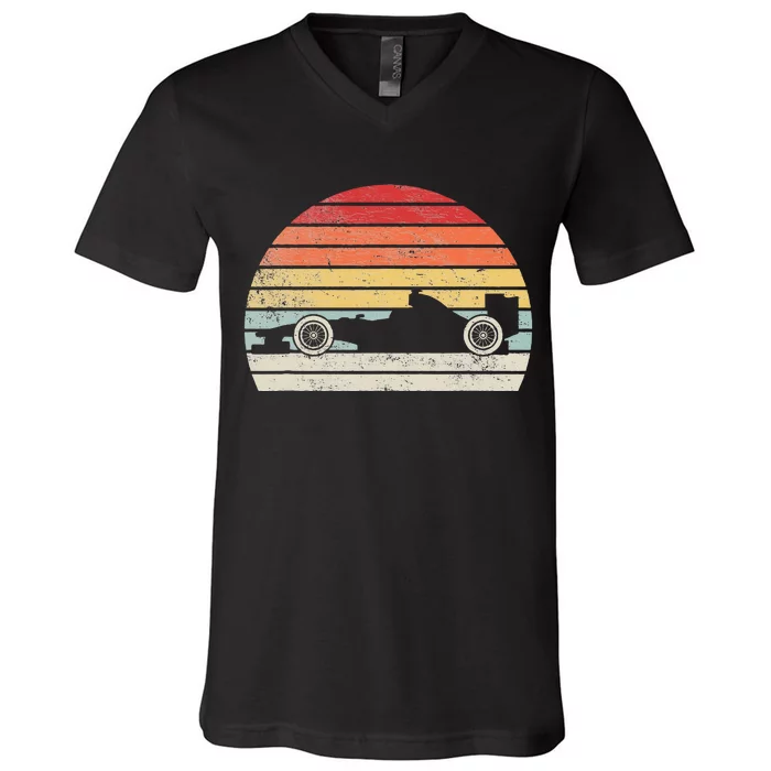 Mechanic Sport Formula Race Car V-Neck T-Shirt