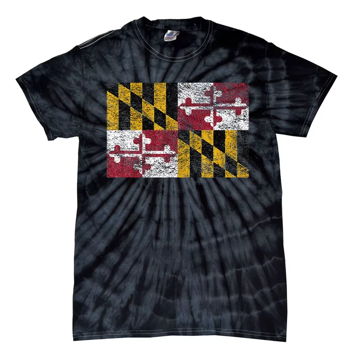 MARYLAND STATE FLAG ANNAPOLIS BALTIMORE CHESAPEAKE BAY Tie-Dye T-Shirt