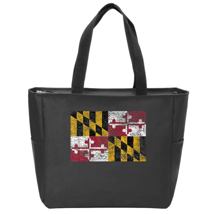 MARYLAND STATE FLAG ANNAPOLIS BALTIMORE CHESAPEAKE BAY Zip Tote Bag