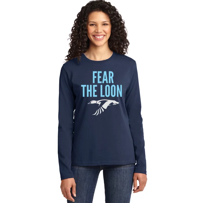 Minnesota Soccer Fear The Loon Fc  United Ladies Long Sleeve Shirt