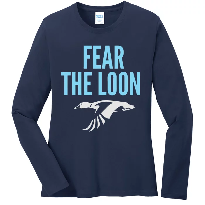 Minnesota Soccer Fear The Loon Fc  United Ladies Long Sleeve Shirt