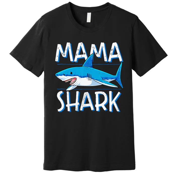 Mama Shark Family Matching Mommy Mom Wo Jawsome Premium T-Shirt