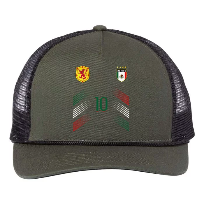 Mexico Soccer Fans Jersey Mexican Flag Football Lovers Retro Rope Trucker Hat Cap