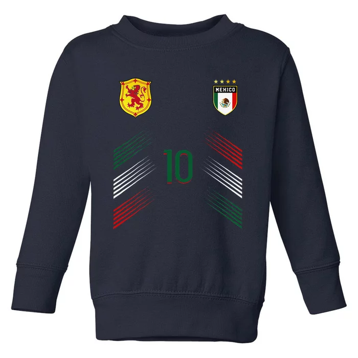 Mexico Soccer Fans Jersey Mexican Flag Football Lovers Toddler Sweatshirt