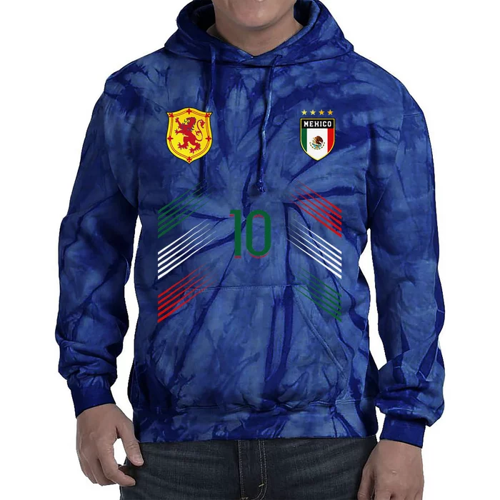 Mexico Soccer Fans Jersey Mexican Flag Football Lovers Tie Dye Hoodie