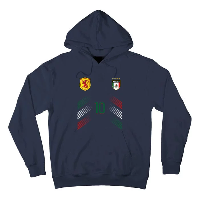 Mexico Soccer Fans Jersey Mexican Flag Football Lovers Tall Hoodie