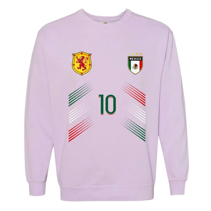 Mexico Soccer Fans Jersey Mexican Flag Football Lovers Garment-Dyed Sweatshirt