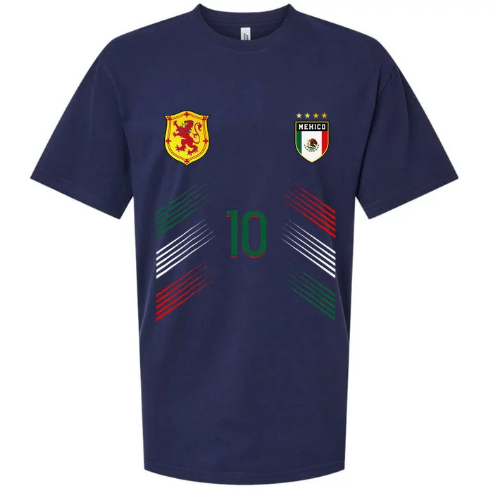 Mexico Soccer Fans Jersey Mexican Flag Football Lovers Sueded Cloud Jersey T-Shirt