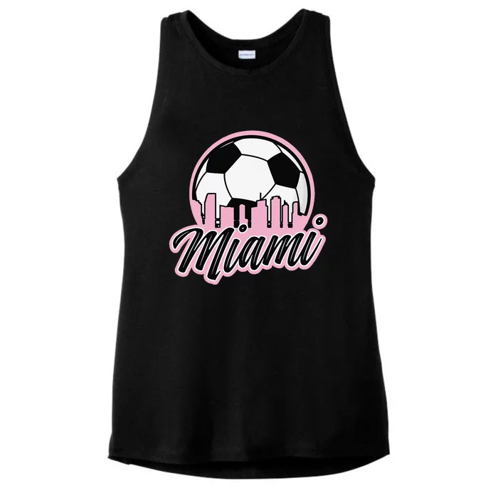 Miami Soccer Fansrelated Products Ladies Tri-Blend Wicking Tank