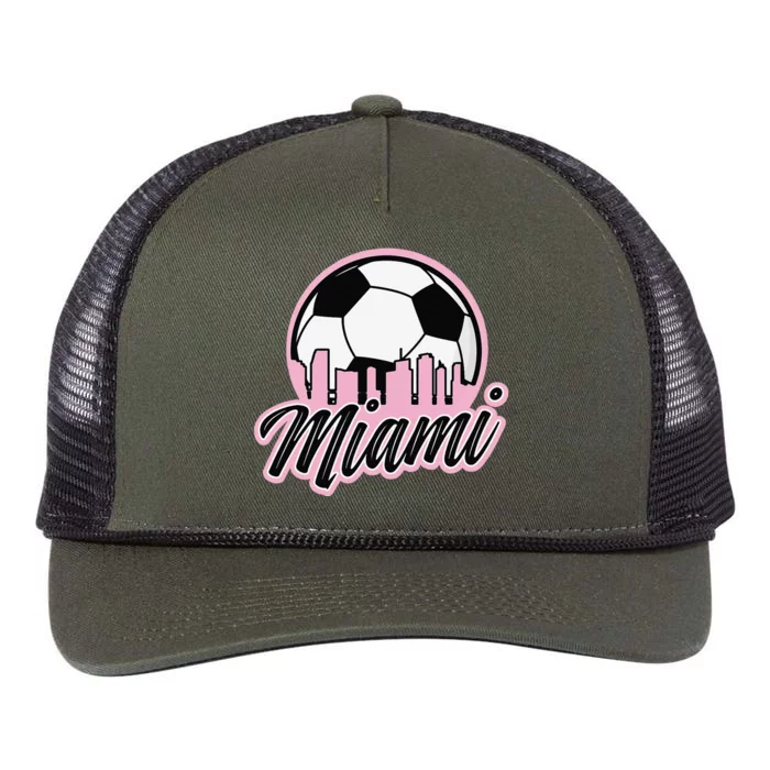 Miami Soccer Fansrelated Products Retro Rope Trucker Hat Cap