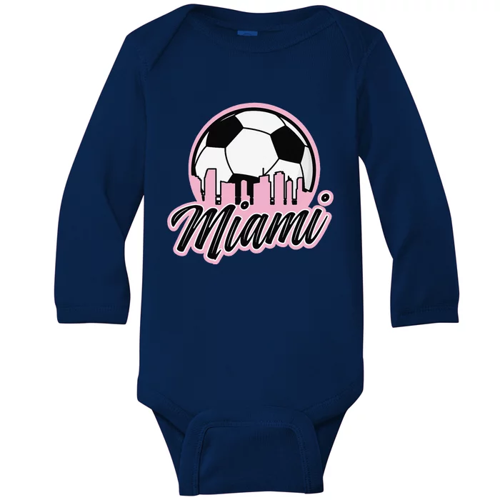 Miami Soccer Fansrelated Products Baby Long Sleeve Bodysuit