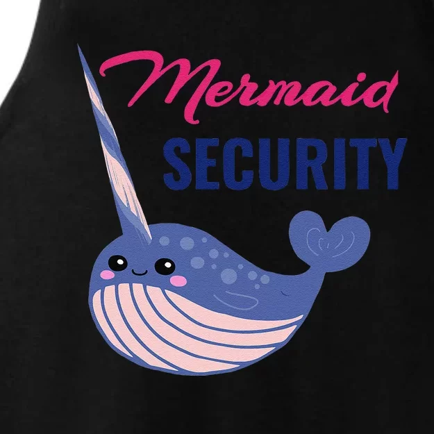 Mermaid Security For Narwhal Whale Sea Ocean Lovers Cute Ladies Tri-Blend Wicking Tank