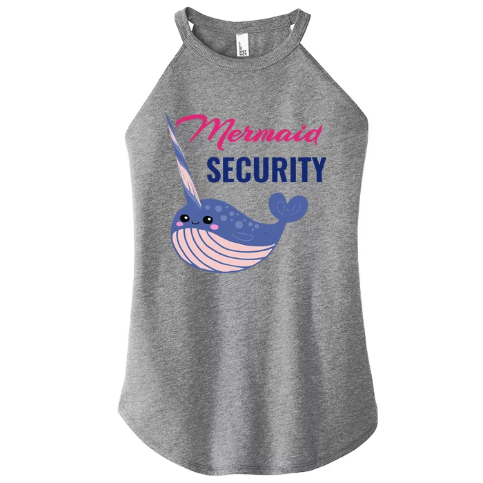 Mermaid Security For Narwhal Whale Sea Ocean Lovers Cute Women’s Perfect Tri Rocker Tank