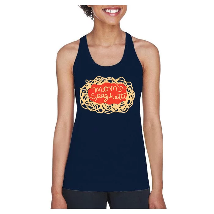 Mom's Spaghetti Funny Mother's Day Women's Racerback Tank