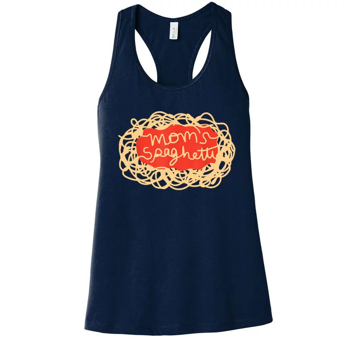 Mom's Spaghetti Funny Mother's Day Women's Racerback Tank