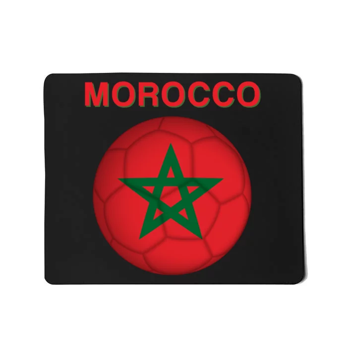 Morocco Soccer Football Moroccan Flag Gift Mousepad