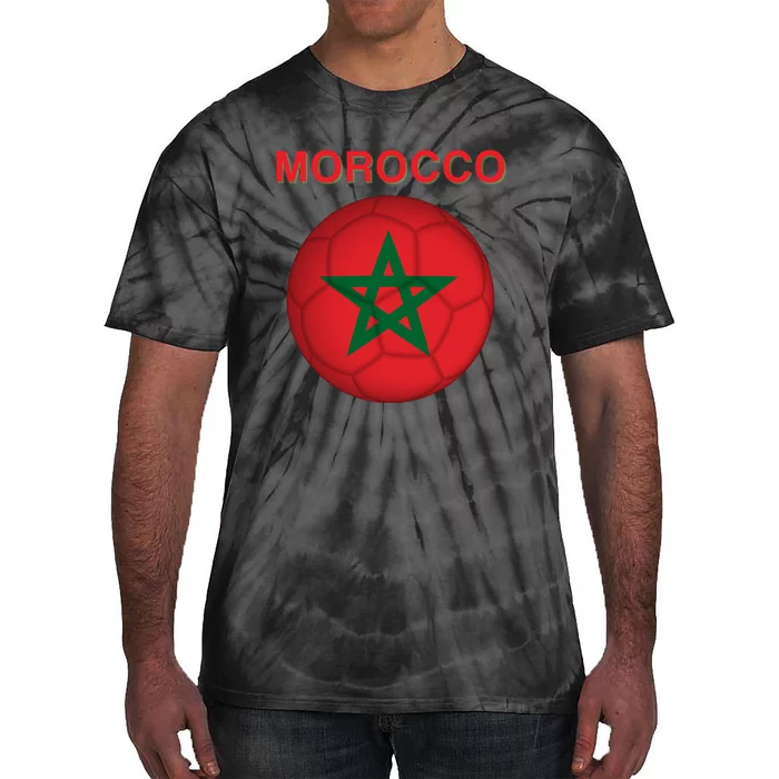 Morocco Soccer Football Moroccan Flag Gift Tie-Dye T-Shirt