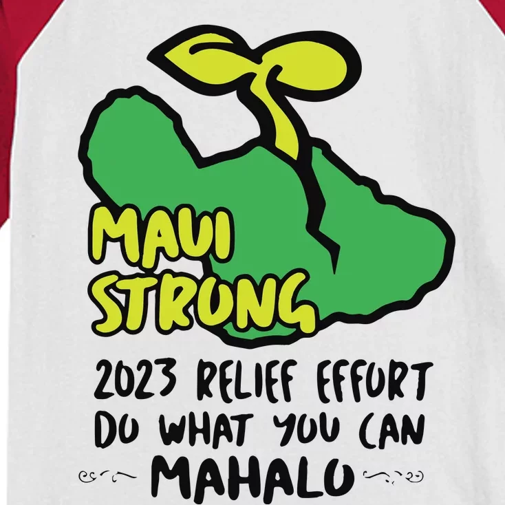 Maui Strong Fundraiser Lahaina Banyan Tree Kids Colorblock Raglan Jersey