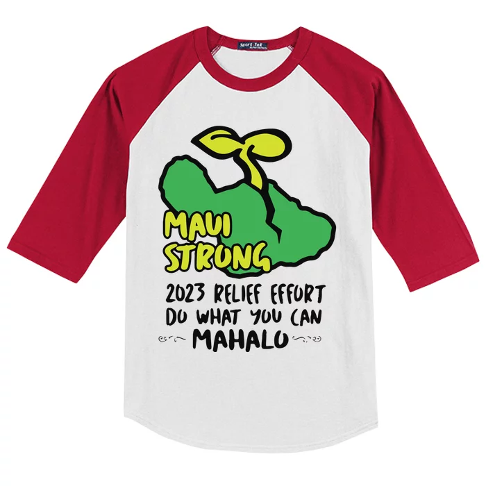 Maui Strong Fundraiser Lahaina Banyan Tree Kids Colorblock Raglan Jersey