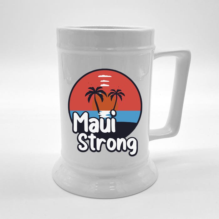 Maui Strong Fundraiser Support For Hawaii Fire Victims Maui Wildfire Front & Back Beer Stein