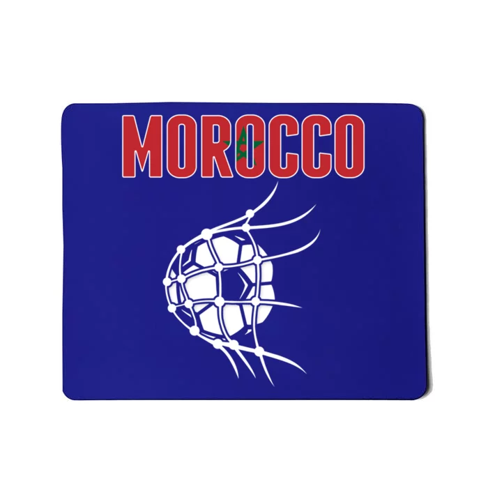 Morocco Soccer Fans Jersey Great Gift Moroccan Flag Football In Net Great Gift Mousepad